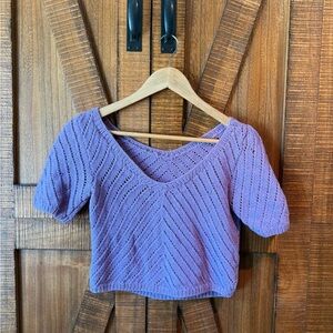 Vintage 80s knit sweater crop top